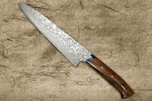 Takeshi Saji R2SG2 Black Damascus IR Japanese Chefs Gyuto Knife 240mm with Desert Ironwood Handle