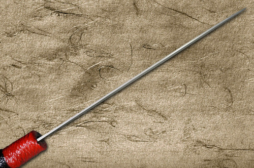 Takeshi Saji VG10 Black Damascus LL Japanese Chefs Gyuto Knife 210mm with Red-Black Japanese Urushi Lacquered Handle