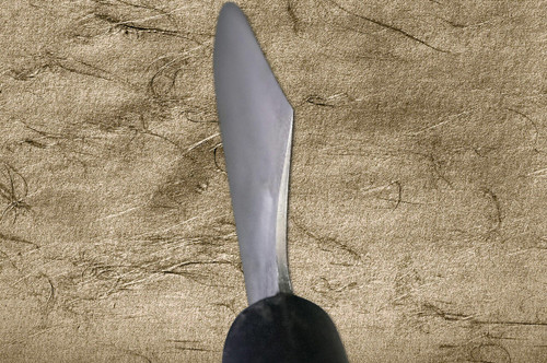 Takeshi Saji VG10 Black Damascus CS Japanese Chefs Gyuto Knife 210mm with Black-Black Urushi Lacquered HandleX-Obi