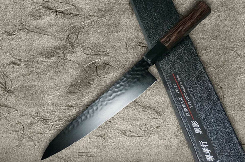 Sakai Takayuki Non-Stick Coating VG10 Hammered WA KUROKAGE Japanese Chefs Gyuto Knife 210mm with Wenge Handle