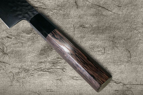 Sakai Takayuki Non-Stick Coating VG10 Hammered WA KUROKAGE Japanese Chefs Santoku Knife 170mm with Wenge Handle
