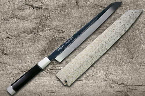 Sakai Takayuki Mirrored Honyaki Water-Quenched Kiritsuke-YanagibaSashimi 300mm SHINUCHI with Saya Sheath