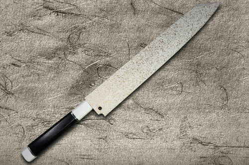 Sakai Takayuki Mirrored Honyaki Water-Quenched Kiritsuke-YanagibaSashimi 300mm SHINUCHI with Saya Sheath