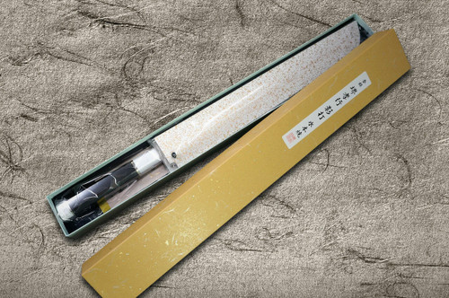 Sakai Takayuki Mirrored Honyaki Water-Quenched Sakimaru-YanagibaSashimi 300mm KAGEUCHI with Saya Sheath