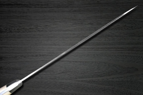 Takeshi Saji VG10 Black Damascus DHW Japanese Chefs Petty KnifeUtility 130mm with White Antler Handle