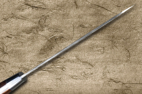 Takeshi Saji VG10 Black Damascus IR Japanese Chefs Petty KnifeUtility 90mm with Desert Ironwood Handle