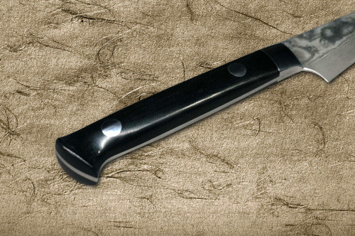 Takeshi Saji VG10 Black Damascus MCB Japanese Chefs Petty KnifeUtility 150mm with Black Micarta Handle