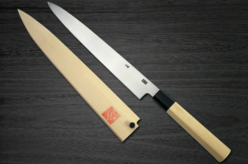 Yoshihiro Gingami No.3 G3HC Japanese Chefs YanagibaSashimi 270mm with Saya Sheath and Magnolia Wood Handle