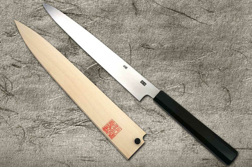 Yoshihiro Gingami No.3 G3HC-E Japanese Chefs YanagibaSashimi 270mm with Saya Sheath and Ebony Handle