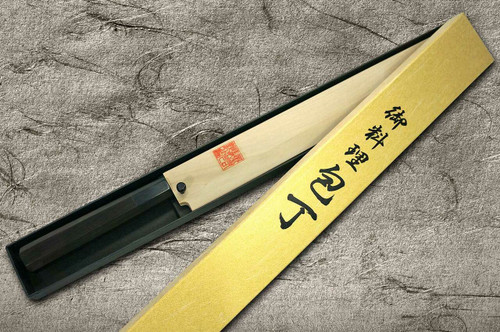 Yoshihiro Gingami No.3 G3HC-E Japanese Chefs Sakimaru-TakohikiSashimi 300mm with Saya Sheath and Ebony Handle