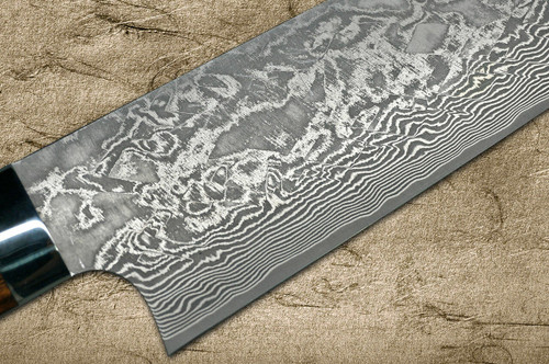 Takeshi Saji R2SG2 Black Damascus IR Japanese Chefs Gyuto Knife 210mm with Desert Ironwood Handle