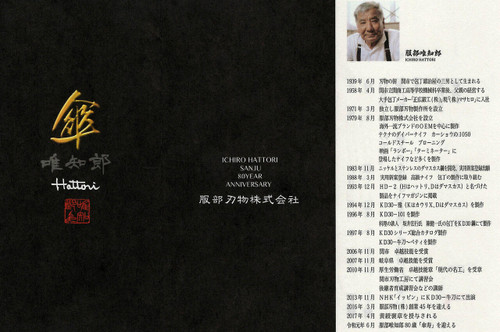 Hattori SAN-80year-anniv VG10 Japanese Chefs Santoku Knife 175mm