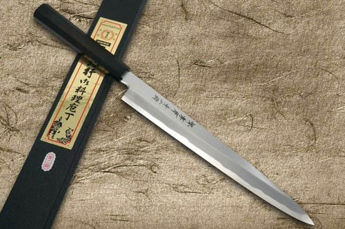 Sakai Takayuki Aoniko Blue 2 Steel Ebony Handle Japanese Chefs YanagibaSashimi 240mm