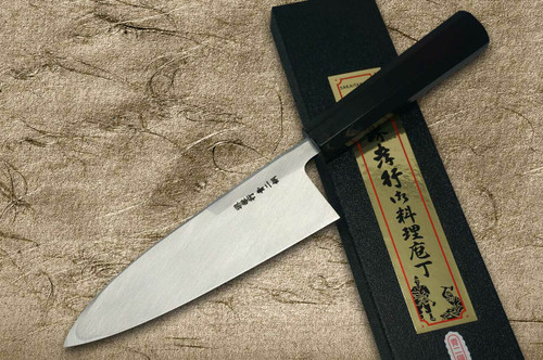 Sakai Takayuki Aoniko Blue 2 Steel Ebony Handle Japanese Chefs Deba Knife 210mm