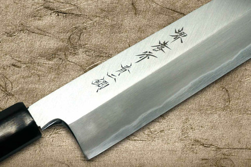 Sakai Takayuki Aoniko Blue 2 Steel Ebony Handle Japanese Chefs Kamagata-UsubaVegetable 180mm