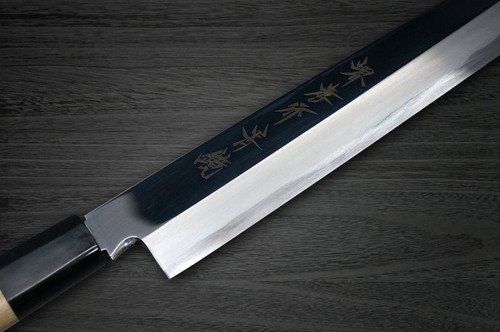 Sakai Takayuki Aoniko Blue 2 Steel Mirror Finish Japanese Chefs YanagibaSashimi 240mm