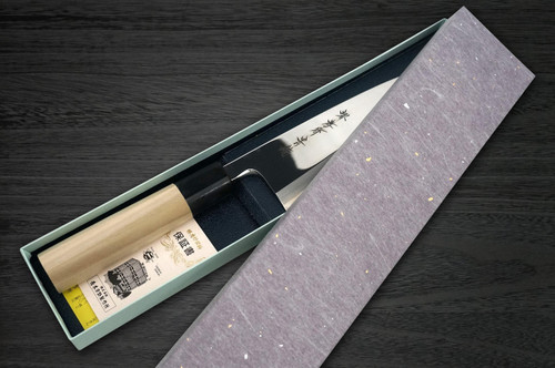Sakai Takayuki Aoniko Blue 2 Steel Mirror Finish Japanese Chefs Deba Knife 150mm