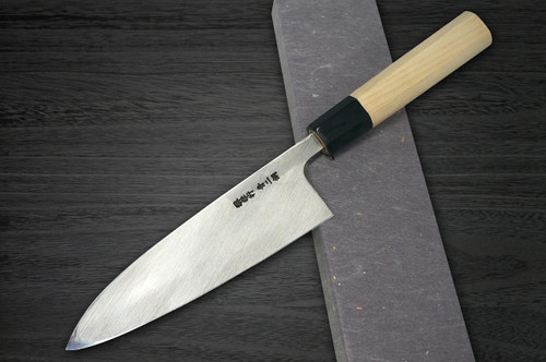 Sakai Takayuki Aoniko Blue 2 Steel Mirror Finish Japanese Chefs Deba Knife 195mm