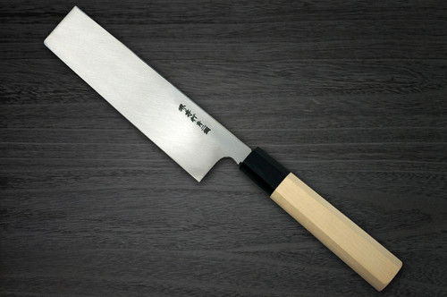 Sakai Takayuki Aoniko Blue 2 Steel Mirror Finish Japanese Chefs UsubaVegetable 180mm