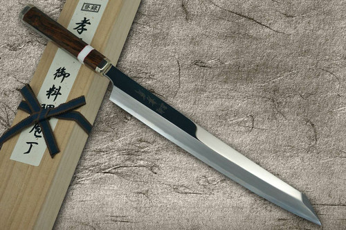 Sakai Takayuki Shiden Ginsan Gingami No.3 Steel Japanese Chefs Kengata-YanagibaSashimi 300mm