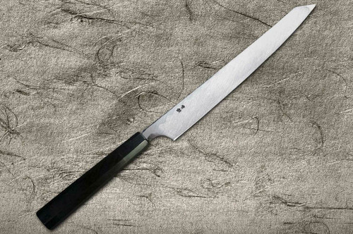 Left Handed Sakai Takayuki Seiryu Damascus Aogami 2 steel Japanese Chefs Kengata-YanagibaSashimi 270mm with Saya Sheath