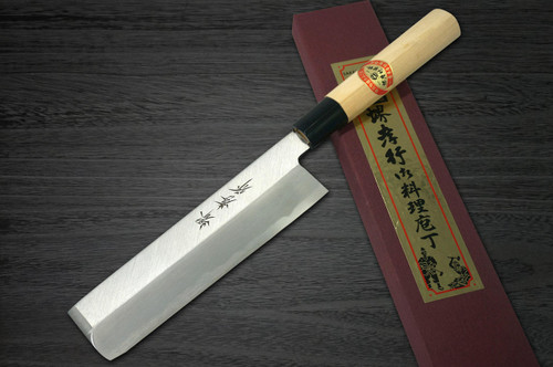 Left Handed Sakai Takayuki Kasumitogi White steel Japanese Chefs UsubaVegetable 195mm