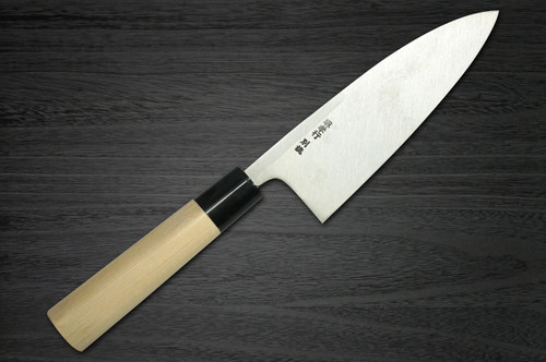 Left Handed Sakai Takayuki Tokujyo Supreme White 2 steel Japanese Chefs Deba Knife 180mm
