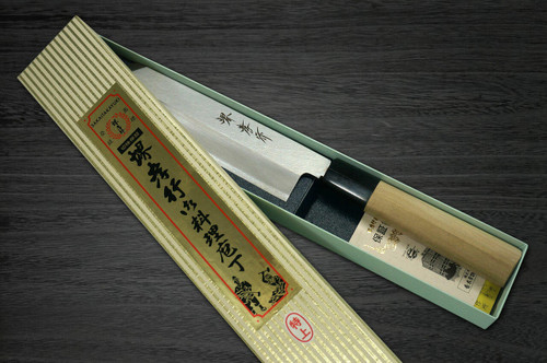 Left Handed Sakai Takayuki Tokujyo Supreme White 2 steel Japanese Chefs Peeling Knife 180mm