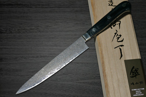 Hattori KD30 COWRY-X 121 Layered Damascus SAN Japanese Chefs Petty KnifeUtility 150mm 80year-anniv version