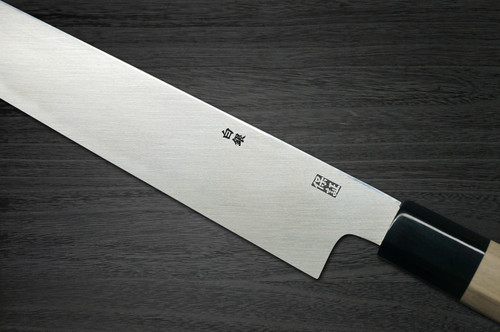 Yoshihiro Gingami No.3 Damascus Suminagashi G3SN Japanese Chefs Kiritsuke-YanagibaSashimi 270mm with Saya Sheath and Magnolia Wood Handle