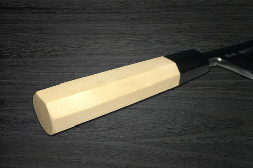 Yoshihiro Aogami No.1 Damascus Suminagashi B1SN Japanese Chefs Deba Knife 165mm with Saya Sheath and Magnolia Wood Handle