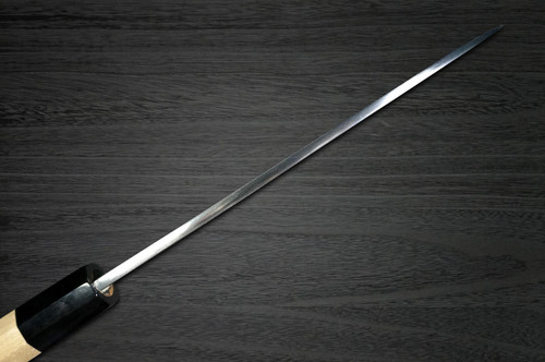 Yoshihiro Aogami No.1 Damascus Suminagashi B1SN Japanese Chefs Kamagata-UsubaVegetable 225mm with Saya Sheath and Magnolia Wood Handle