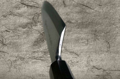 Yoshihiro Aogami No.1 Damascus Suminagashi B1SN-E Japanese Chefs Deba Knife 195mm with Saya Sheath and Ebony Handle