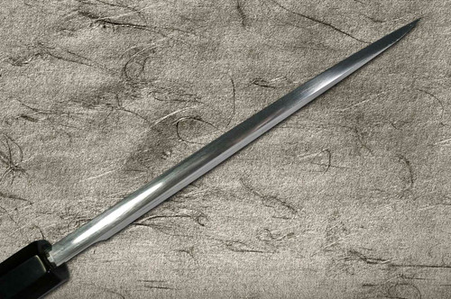 Yoshihiro Aogami No.1 Damascus Suminagashi B1SN-E Japanese Chefs Deba Knife 210mm with Saya Sheath and Ebony Handle