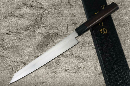 Takayuki Iwai Aogami No.2 Kurouchi RS Japanese Chefs Kiritsuke-YanagibaSashimi 210mm