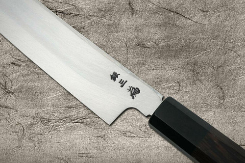 Sakai Takayuki ZANGETSU Ginsan Japanese Chefs Sakimaru-TakohikiSashimi 360mm with Wenge Handle and Saya Sheath
