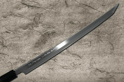 Sakai Takayuki ZANGETSU Ginsan Japanese Chefs Sakimaru-TakohikiSashimi 360mm with Wenge Handle and Saya Sheath