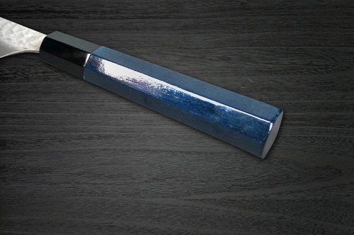 Sakai Takayuki 33-Layer VG10 Damascus Indigo Japan-Blue Chefs Kengata-Gyuto Knife 190mm