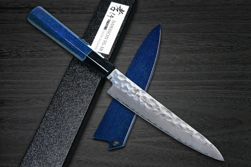 Sakai Takayuki Japanese Knife Set Damascus 45 Layer Petty Knife 150mm  (5.9) Nakiri Vegetable Knife 160mm (6.3)