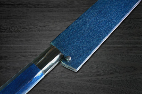 Sakai Takayuki 33-Layer VG10 Damascus Indigo Japan-Blue Chefs SlicerSujihiki and Saya SET 240mm