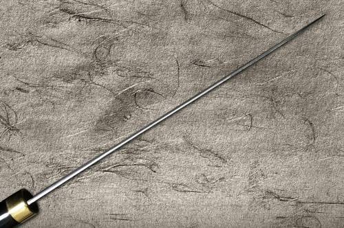 Takeshi Saji Makie-Art R2SG2 Mirrored Damascus Japanese Chefs Gyuto Knife 210mm with Urushi Lacquered Saya and Handle FUJIN RAIJIN