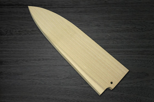 Yoshihiro Gingami No.3 G3HC Japanese Chefs Deba Knife 165mm with Saya Sheath and Magnolia Wood Handle