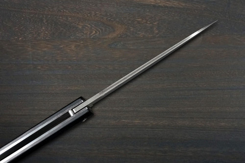 Takeshi Saji Folding R2SG2 Mirrored Damascus Petty KnifeUtility 100mm with Black G10 Handle