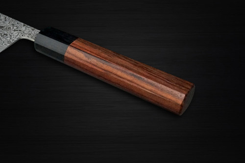 Yoshimi Kato 63 Layer VG10 Black Damascus RS8 Japanese Chefs Petty KnifeUtility 150mm with Black-Ring Octagonal Handle