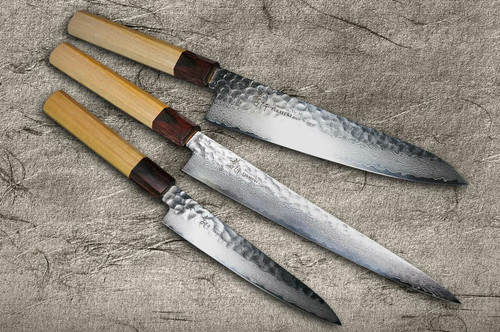 Sakai Takayuki 33-Layer VG10 Damascus Hammered WA Japanese