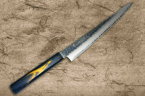 SV33 タカユキ Sakai Takayuki 33-Layer VG10 Damascus Urushi Chef's Slicer