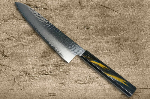 Sakai Takayuki 33-Layer VG10 Damascus Urushi Chefs Gyuto Knife 240mm with Japanese Lacquered Oak Handle SAIU