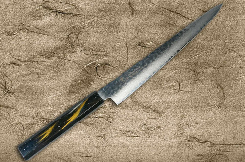 Sakai Takayuki 33-Layer VG10 Damascus Urushi Chefs SlicerSujihiki 240mm with Japanese Lacquered Oak Handle SAIU