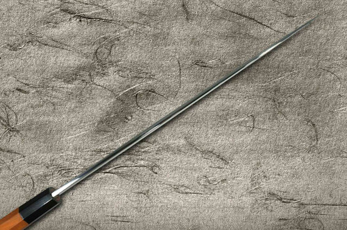 Yoshihiro White No.2 Honyaki MtFuji-Art AFHY Water-Quenched Japanese Chefs YanagibaSashimi 300mm with Saya Sheath and Yew Handle