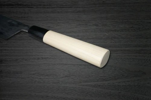 Coltello da Verdure da Chef Giapponese MB in Damasco Aogami No.2 di Shigeki Tanaka 165mm con Manico in Legno di Magnolia